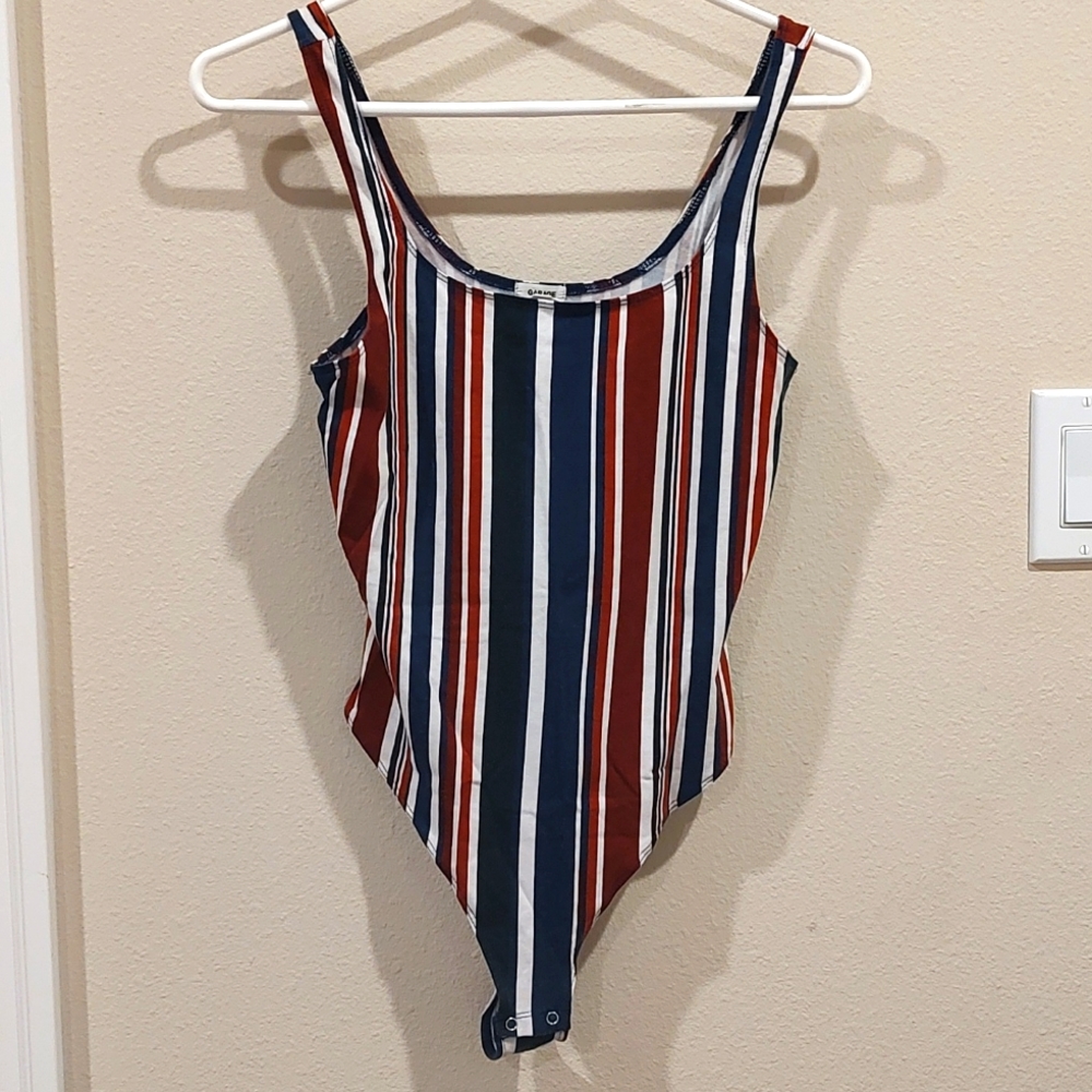 Striped bodysuit
